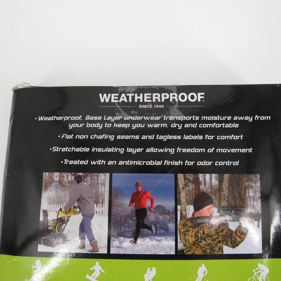 Weatherproof Mens Baselayer Midweight Stretch Black Shirt Top Medium NEW - Picture 4 of 6